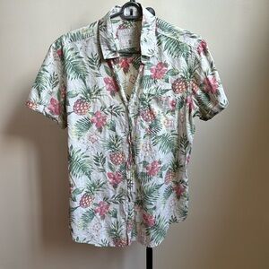 Soulstar Tropical Floral Hawaiian button down size S/P Vintage Preloved